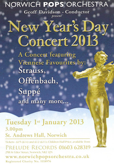 A concert featuring Viennese Favourites, New Years Day 2013